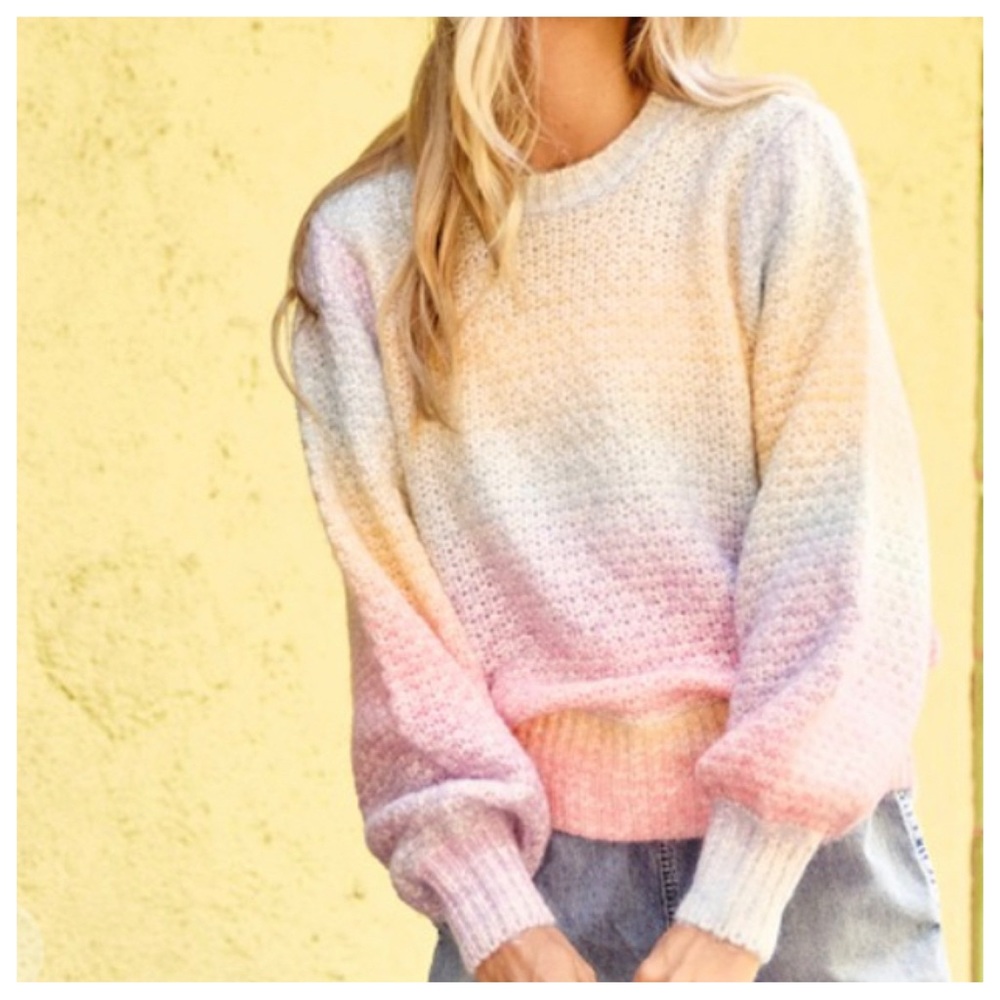 - #29 Boho Ombre Knit Fabulous Sweater